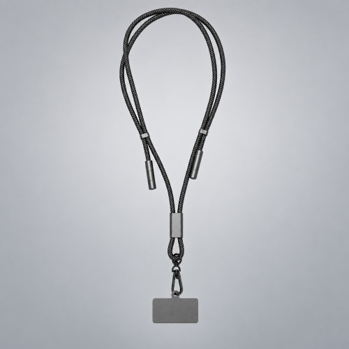 Шнурок-держатель для телефона с зарядным кабелем USB-C на USB-C/Lightning Lany Eco Charge, серый