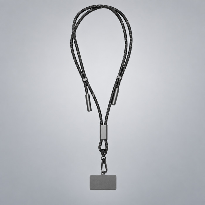 Шнурок-держатель для телефона с зарядным кабелем USB-C на USB-C/Lightning Lany Eco Charge, серый