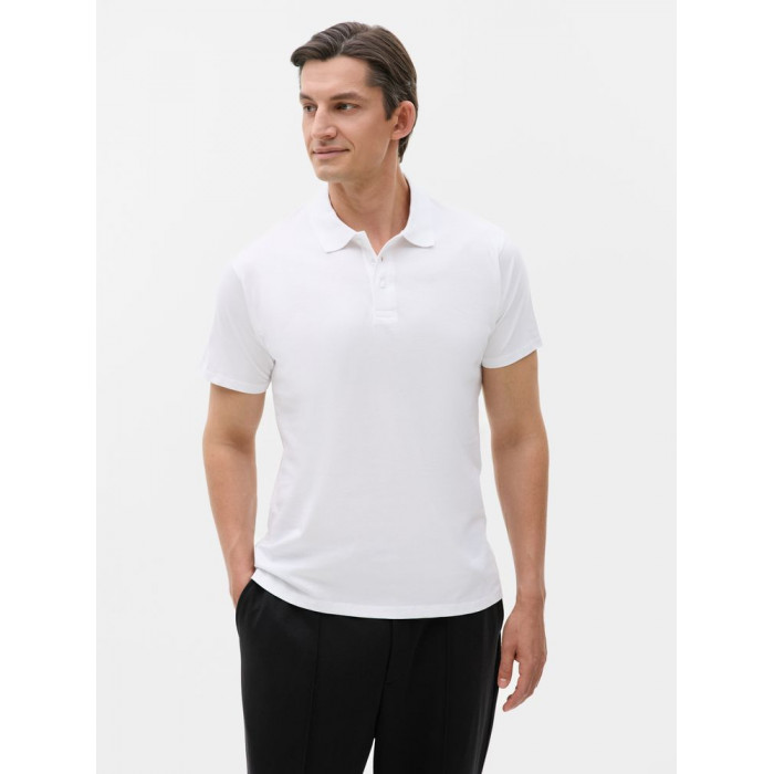 Рубашка поло мужская Prescott men 170 белая, размер M