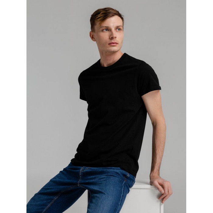 Футболка мужская Regent Fit 150, черная, размер XS