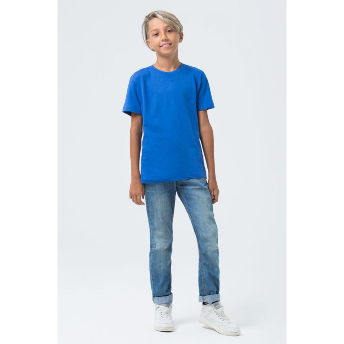 Футболка детская Regent Fit Kids, ярко-синяя, на рост 118-128 см (8 лет)