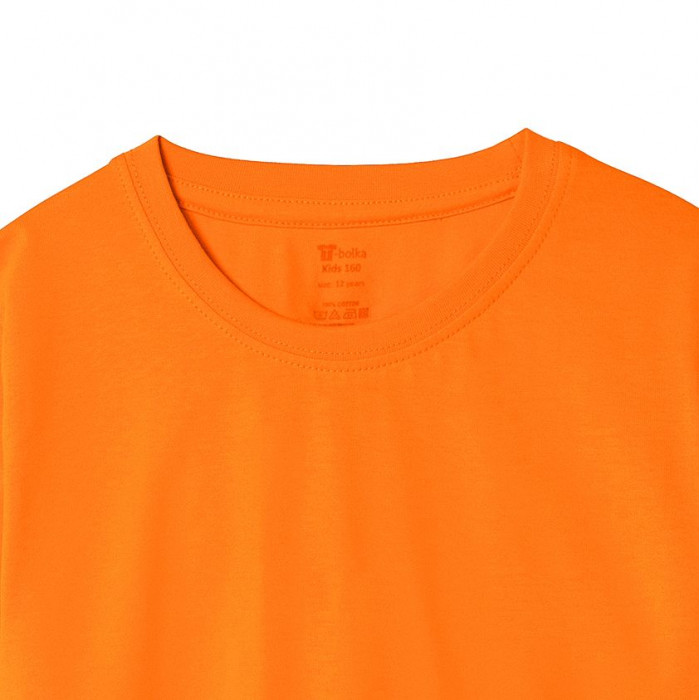 Футболка детская T-Bolka Kids, оранжевая, 8 лет