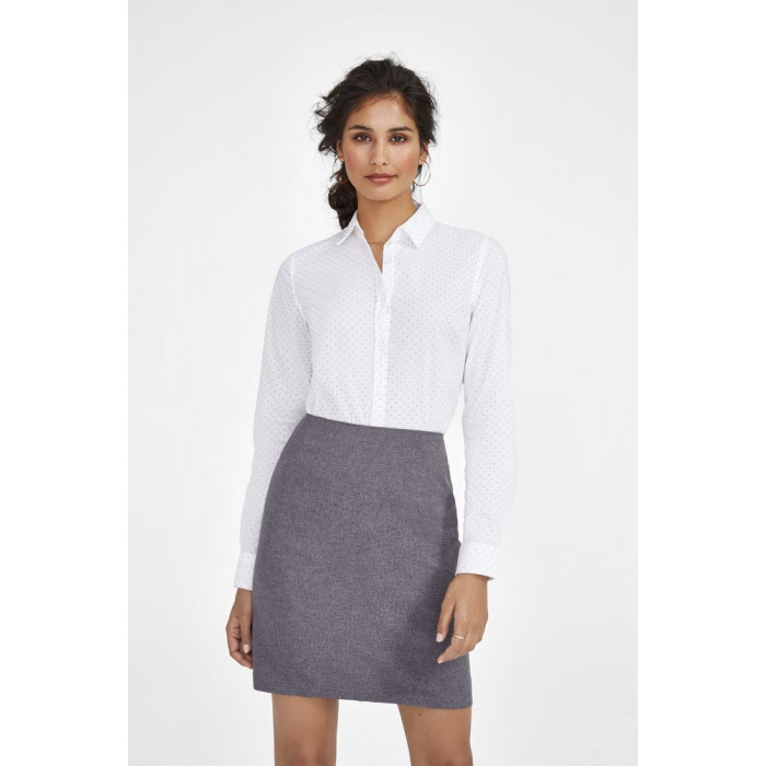 Рубашка женская Becker Women, бордовая с белым, размер XS