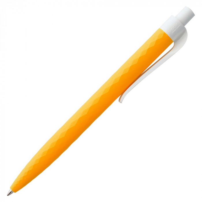 Ручка шариковая Prodir QS01 PMP-P, оранжевая с белым