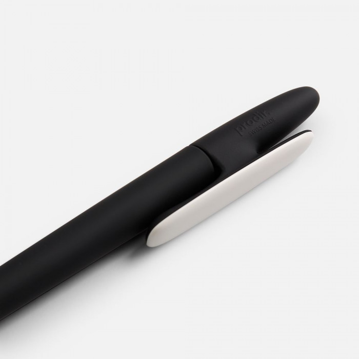 Ручка шариковая Prodir DS5 TRR-P Soft Touch, черная с белым