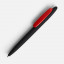 Ручка шариковая Prodir DS5 TRR-P Soft Touch, черная с красным