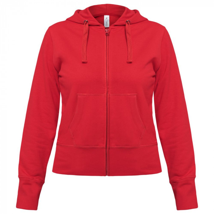 Толстовка женская Hooded Full Zip красная, размер XS
