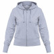 Толстовка женская Hooded Full Zip серый меланж, размер XXL