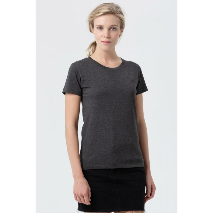 Футболка женская Regent Fit Women черный меланж, размер M