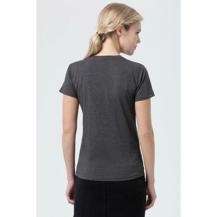 Футболка женская Regent Fit Women черный меланж, размер M