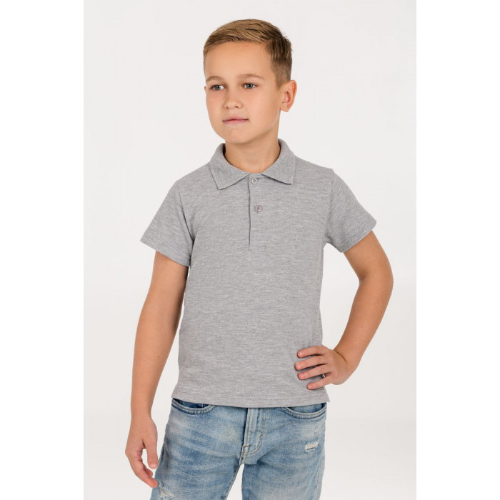 Рубашка поло детская Virma Kids серый меланж, 6 лет