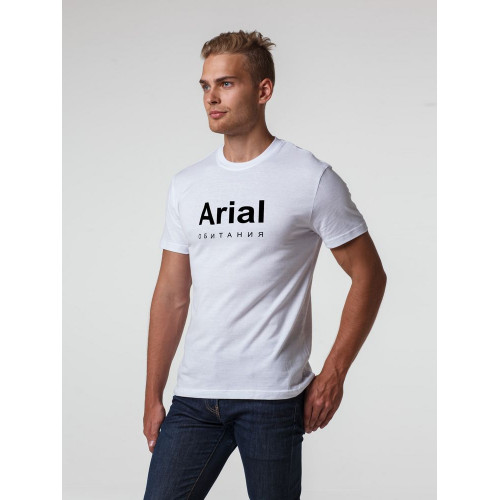 Футболка Arial обитания, белая, размер S