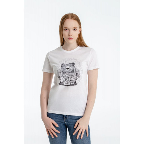 Футболка женская Bear, белая, размер M Футболка женская Bear, белая, размер M