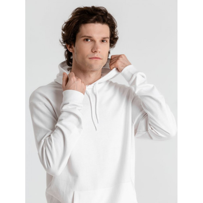Толстовка с капюшоном унисекс Hoodie, белая, размер 4XL