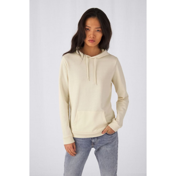 Толстовка с капюшоном женская Hoodie, белая, размер XS