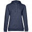 Толстовка с капюшоном женская Hoodie, синий меланж, размер L