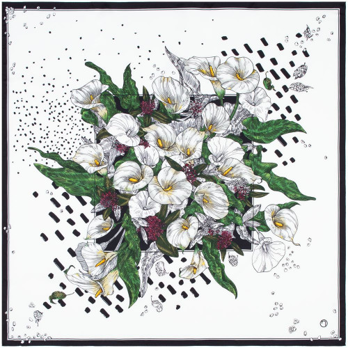 Платок шелковый Delicate, каллы Платок шелковый Delicate, каллы