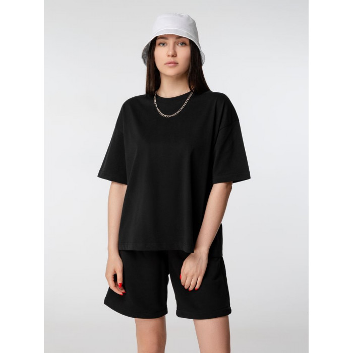Футболка оверсайз женская Boxy Women, черная, размер S