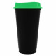 Стакан с крышкой Color Cap Black, черный с зеленым Стакан с крышкой Color Cap Black, черный с зеленым