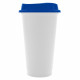 Стакан с крышкой Color Cap White, белый с синим Стакан с крышкой Color Cap White, белый с синим
