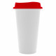 Стакан с крышкой Color Cap White, белый с красным Стакан с крышкой Color Cap White, белый с красным