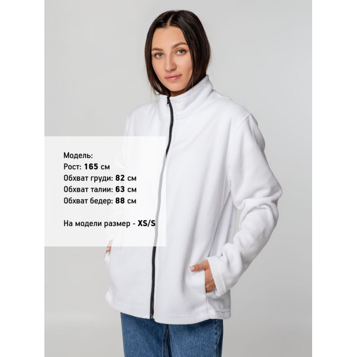 Куртка флисовая унисекс Manakin, белая, размер XS/S