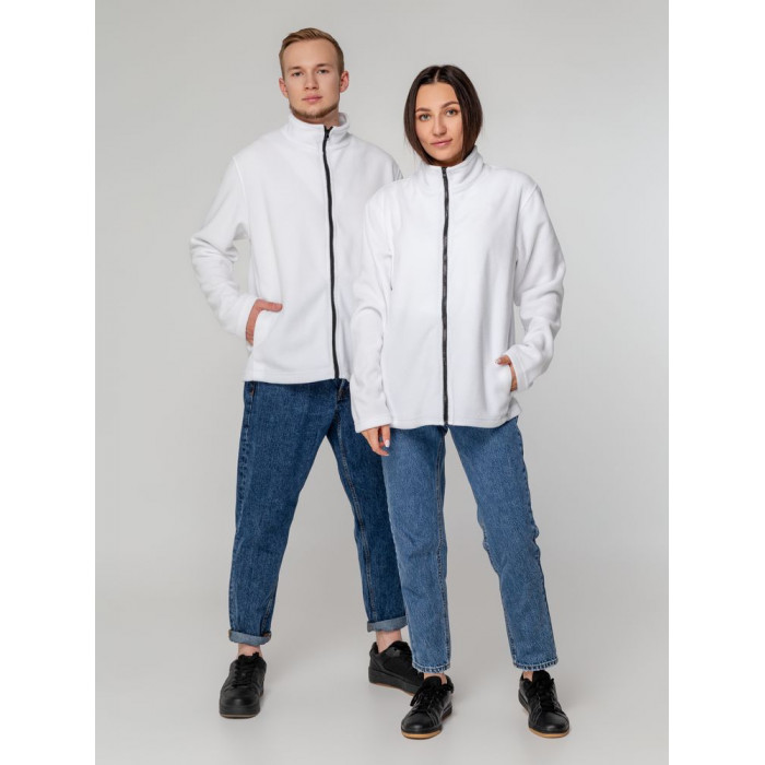 Куртка флисовая унисекс Manakin, белая, размер XS/S
