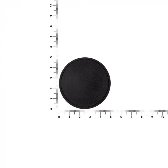 Лейбл из ПВХ Dzeta Round, L, черный
