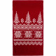 Шарф Elnik, красный с молочно-белым