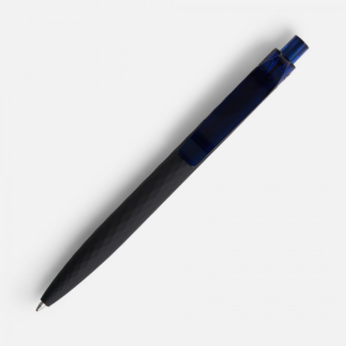 Ручка шариковая Prodir QS01 PRT-T Soft Touch, черная с синим