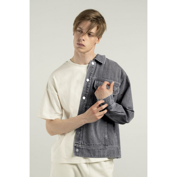 Куртка джинсовая O2, серая, размер XL/XXL