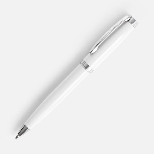Ручка шариковая Letra Chrome, глянцевая, белая Ручка шариковая Letra Chrome, глянцевая, белая