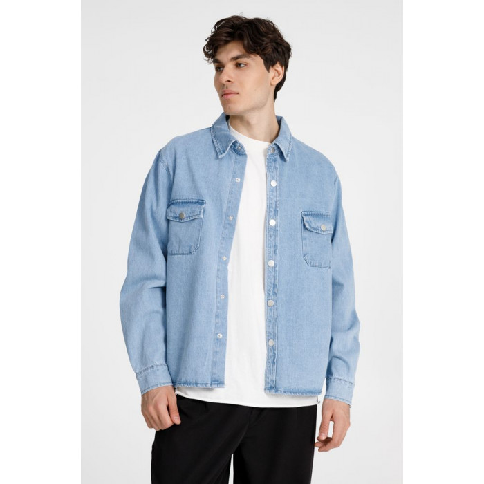 Куртка джинсовая O3, голубая, размер 3XL/4XL