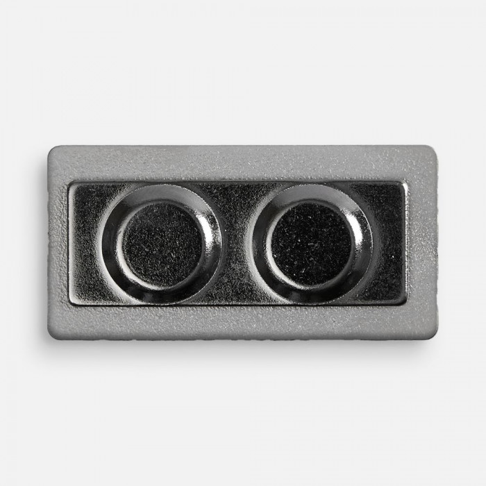 Значок Magnet Matto, серебристый глянцевый