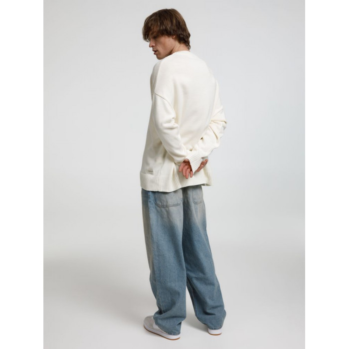 Джемпер оверсайз унисекс Stated в сумке, белый (молочный), размер L/XL