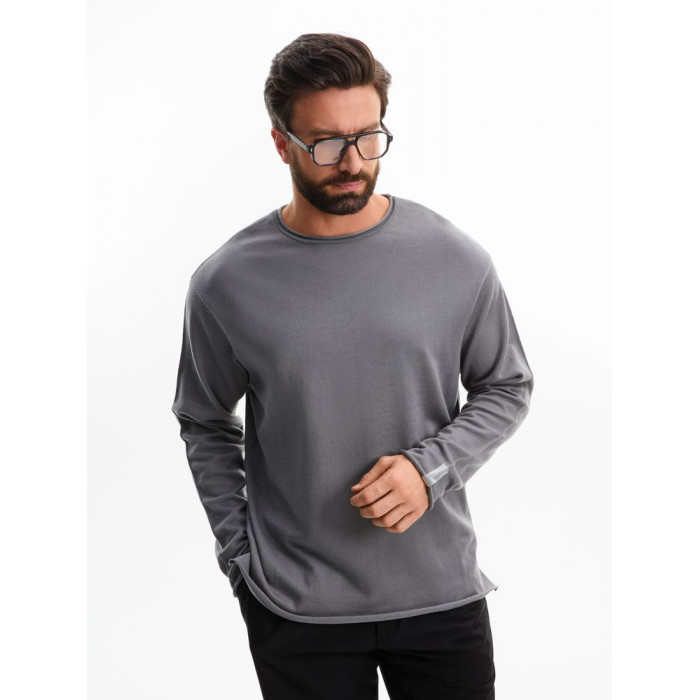 Лонгслив унисекс Siluetti Fuori, серый, размер L/XL