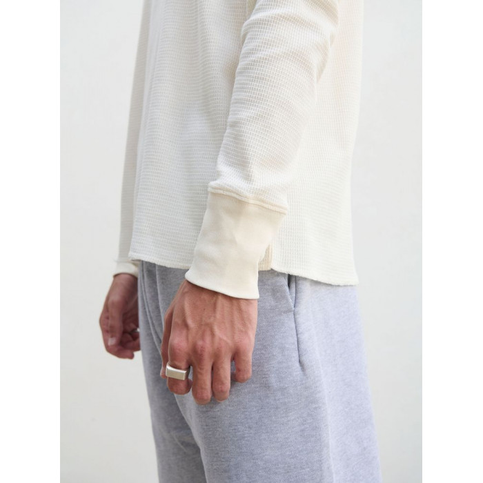 Футболка с длинным рукавом Thermal T, бежевая (неокрашенная), размер S
