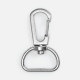 Застежка-карабин Snap hook, M, серебристая (хром)