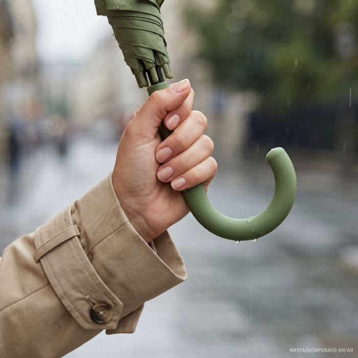 Зонт-трость Jolly Brolly, зеленый (хаки)