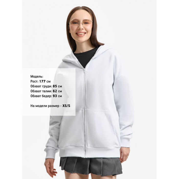 Толстовка унисекс оверсайз Sartoro, белая, размер XL/XXL