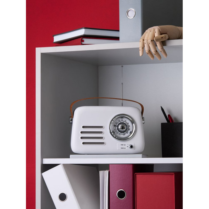 Bluetooth-колонка с радио Retronica, белая