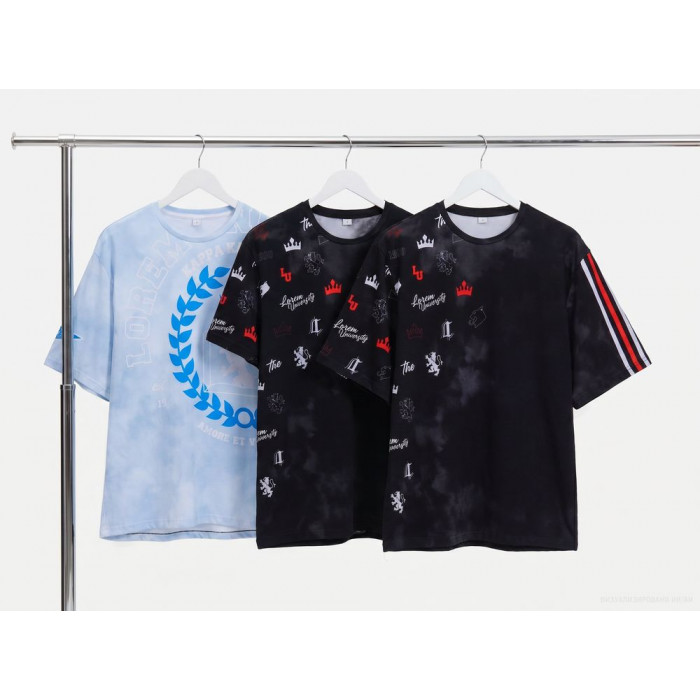 Футболка мужская оверсайз Originelli Terry с полной запечаткой на заказ, размер XXL