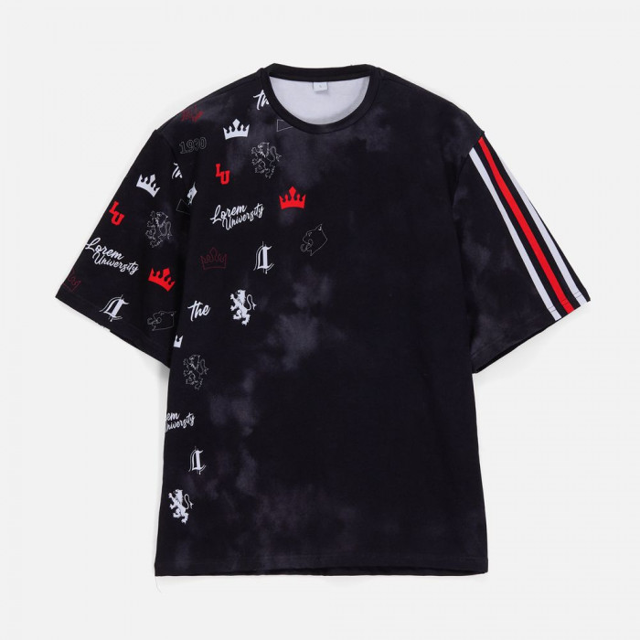 Футболка мужская оверсайз Originelli Terry с полной запечаткой на заказ, размер XXL