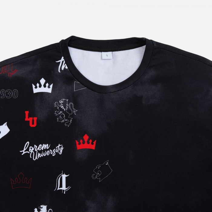 Футболка мужская оверсайз Originelli Terry с полной запечаткой на заказ, размер XXL