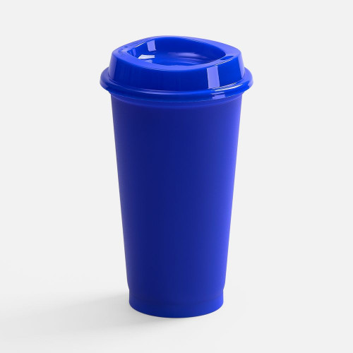Стакан с крышкой Color Cap, ver.2, синий Стакан с крышкой Color Cap, ver.2, синий