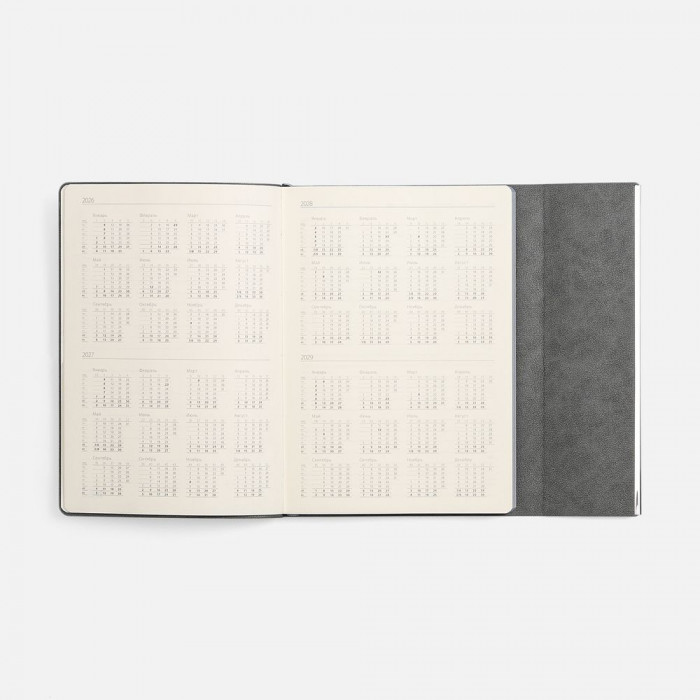 Ежедневник Petrus Flap, недатированный, серый