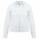 Толстовка женская Hooded Full Zip белая, размер XS