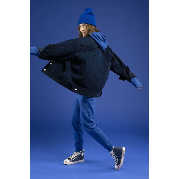 Куртка джинсовая O2, темно-синяя, размер 3XL/4XL