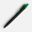 Ручка шариковая Prodir QS01 PRT-T Soft Touch, черная с зеленым