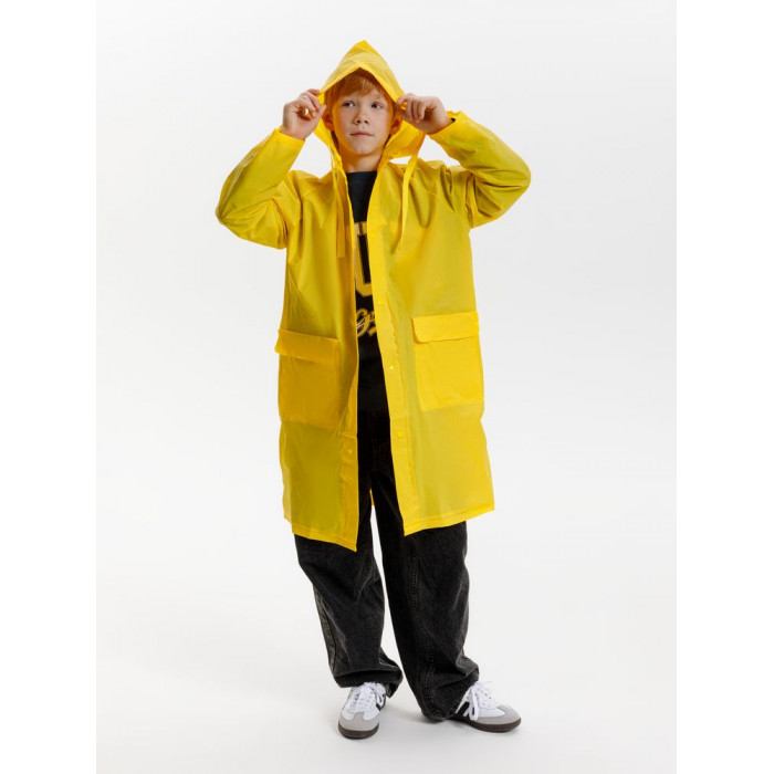 Дождевик детский RainDrop Kids, желтый, 8 лет (рост 118-128)